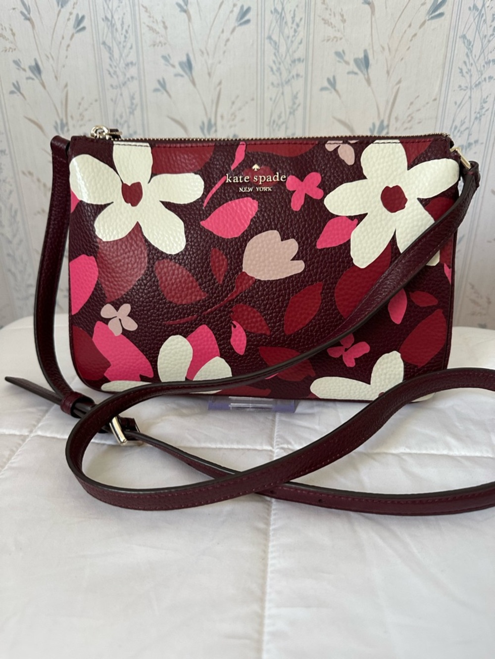 Kate Spade Leather Floral Crossbody